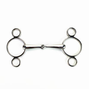 Équipement articulé solide de cheval de bouche de peu de course de cheval continental de bâillon d'acier inoxydable durable léger - Product Image 2