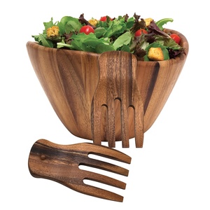 Ventes Flash : Saladier en bois d'acacia avec cuillères à salade - Product Image 1
