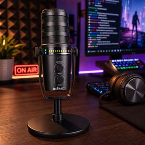 ไมโครโฟนแบบมีสาย RGB ระดับมืออาชีพ MV7 ชุดไมโครโฟนคอนเดนเซอร์แบบ USB สำหรับการร้องเพลงสด คอมพิวเตอร์ บันทึกเสียงในสตูดิโอ - Product Image 6