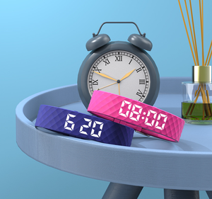 นาฬิกาปลุกแบบสั่นเงียบ สายรัดข้อมืออัจฉริยะ นาฬิกาปลุกกีฬา สายรัดข้อมือฟิตเนสแบบชาร์จไฟได้ - Product Image 3