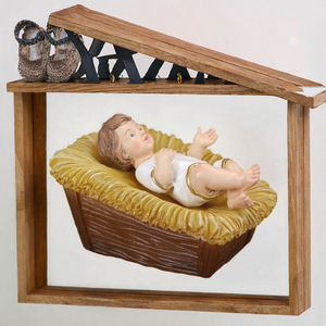 Set de Regalo Religioso para Bautizo, Escena de Natividad de Poliresina Pintada a Mano del Nacimiento del Niño Jesús, Artesanía Navideña - Product Image 3