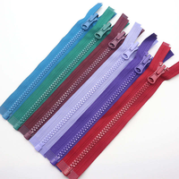 Fermetures éclair en résine plastique en gros d'usine, à queue ouverte, 5 couleurs #   25 cm pour vêtements, sacs, vestes, chaussures, tentes