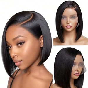 Peluca Bob Sintética de 10 Pulgadas con Flequillo, Estilo Vintage para Mujer, para Fiestas, Disfraces y Cosplay - Product Image 1