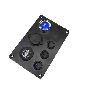 Voltmètre de charge de panneau d'interrupteur de voiture 6 gangs personnalisé lumière rouge ou bleue pré-câblé en surface pour remorque rv pièces <span class=keywords><strong>ambulance</strong></span> - Product Image 6