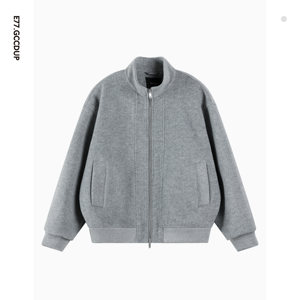 <span class=keywords><strong>Giacca</strong></span> Corta da <span class=keywords><strong>Uomo</strong></span> <span class=keywords><strong>in</strong></span> Misto Lana <span class=keywords><strong>Tweed</strong></span> - Vestibilità Comoda con Colletto Rialzato, Cappotto alla Moda - Product Image 2