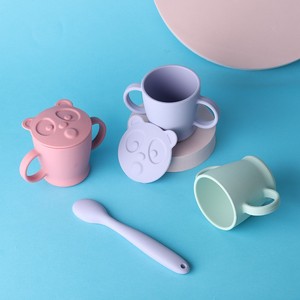 Direct Food Grade <b>Silicone</b> Baby Drinking Cup with Cartoon Design for Small Months Children for Kids Dining - Product Image 1