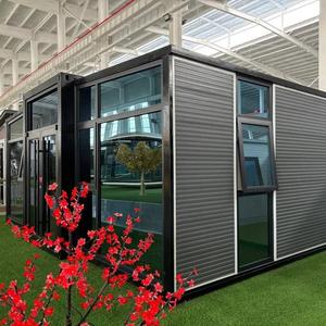 Structure Métallique Extensible en Acier pour Maison Conteneur de 40 pieds, Conception Bi-Aile, Bâtiment de Bureau Modulaire Préfabriqué, <span class=keywords><strong>Terrasse</strong></span> Moderne - Product Image 3