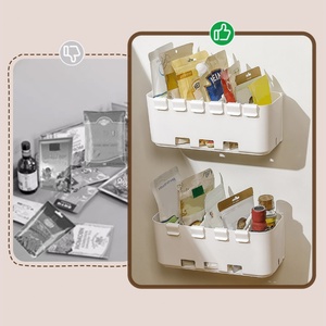 Wholesale Plastic Under Sink Storage Rack Basket Kitchen Wall-mounted Pull Out Cabinet <b>Drawer</b> Basket Organizers - Product Image 4