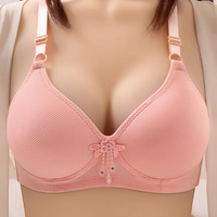 Soutien-gorge sans armatures à trois rangées de boutons, taille grande, bonnet fin, sexy, froncé, réglable, pour mères d'âge moyen et âgées, style gothique