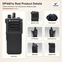 Radio portable DMR Motorola DP4401e d'origine, VHF 5W ou UHF 4W, 64 canaux, GPS, Bluetooth, WiFi, IP68, pour la communication professionnelle