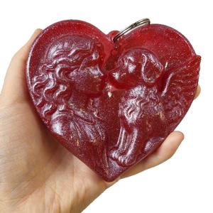 Stampo in silicone <span class=keywords><strong>per</strong></span> decorazioni con ciondolo a forma di bambina e cane angelo M60717, stampo in gesso CE. - Product Image 5