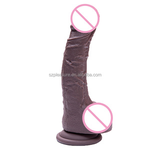 Consolador de mujer personalizado al por mayor piel real silicona líquida dildo amante consolador clásico 7,9 pulgadas - Product Image 1