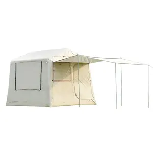 HISPEED-Tente de Camping à Pompe à Air pour 5 Personnes, Grande Tente de Maison Gonflable Imperméable en Tissu Oxford 210D, 8x8 Pieds
