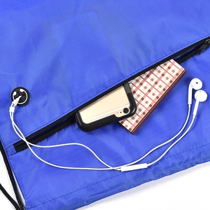 Cinch Sack School Gym Storage Duffle zaino Pack borsa con coulisse con tasca con cerniera - Product Image 4