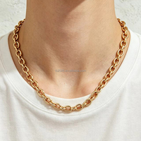 Chaîne en acier inoxydable soudée en forme de O avec fermoir mousqueton pour la fabrication de bijoux DIY et pendentifs