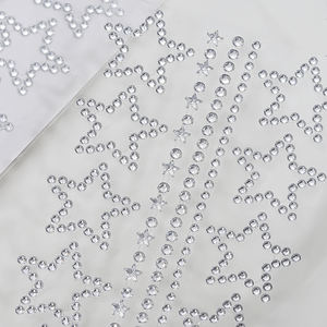 Décalcomanies pour le visage et les yeux, 1 pièce, 1 pièce, strass, pentagramme adhésif, décalcomanies pour maquillage de fête Y2K Body Decor Tattoos - Product Image 5