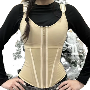 Faja Reductora de Cintura de Alta Compresión para Mujer con Cremallera y 3 Ganchos, Control Abdominal Fuerte, Moldeador Instantáneo de Cintura de Reloj de Arena, Prenda Moldeadora Delgada - Product Image 3