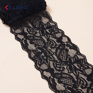 Tissu en dentelle africaine, tissu en dentelle brodée, tissu jacquard à motifs floraux, tricoté élastique pour robes de mariée et sous-vêtements - Product Image 6