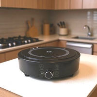 Cuisinière à induction portable intelligente à brûleur unique, plaque céramique électromagnétique anti-explosion pour la maison