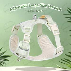 Arnés reflectante transpirable para perros para caminar de noche, arnés para mascotas acolchado suave sin tirones con asa - Product Image 4