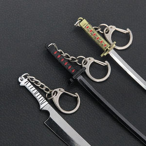 10 estilos Bleach Kurosaki Ichigo Zanpakutou <span class=keywords><strong>Zangetsu</strong></span> Anime accesorios acrílico llavero aleación joyería - Product Image 4