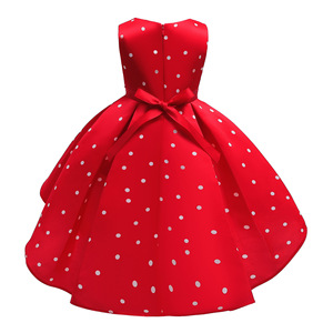 Recherche Distributeur : Robe d'été décontractée en soie brodée à la main pour filles, motif pois rouges et blancs, style Princesse Boutique, très attrayante - Product Image 4