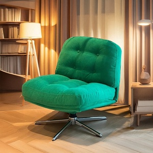 Sillón Giratorio Moderno de Tela, Sillón Mediano, Sillón Individual Giratorio Informal para el Hogar y Apartamento - Product Image 6