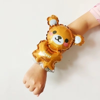 Bracelet en feuille d'aluminium pour enfants, motif animal de dessin animé, pour décorations de fête d'anniversaire, petit cadeau jouet