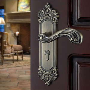 Poignée de serrure de <span class=keywords><strong>porte</strong></span> intérieure en aluminium de luxe léger étude poignée de serrure silencieuse pour <span class=keywords><strong>porte</strong></span> en bois - Product Image 6