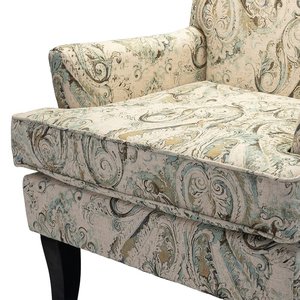 Moderne Klassieke Hedendaagse Club Stoel Stof Fauteuil Met Vintage Patroon - Product Image 3