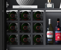 Meuble à vin et buffet de luxe Ougoo, style moderne et minimaliste, vitrine de salon avec portes vitrées, fabriqué en Chine, emballage postal