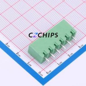 DB2EVC-5.0-6P-GN Plug-in Terminal Block Through hole,P=5mm Connector Board-to-Board / Socket - Closed 1x6P 5mm Green - Product Image 2