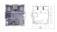 Bungalow d'hôtel modulaire isolé de haute qualité chinois préfabriqué pour usage domestique 1 - 12 ensembles