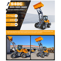 Chargeuse sur pneus diesel de 3 tonnes, chargeuse frontale avec moteur turbo 4 cylindres pour la construction
