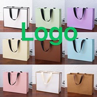 Sacs de shopping en carton ivoire personnalisés avec logo de luxe, papier d'art, sacs cadeaux pour chaussures/vêtements