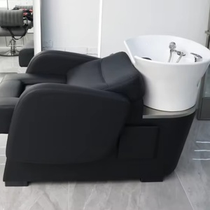 Luxury PU Leather Spa Head Salon Headspa Bed Barber Shop Furniture Thai <b>Shampoo</b> Sink Wash Basin and <b>Chair</b> Salon Equipments - Product Image 3