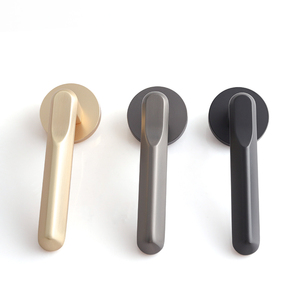 Oukali European Furniture Brushed Gold <strong>Door</strong> Handle Springs <strong>Main</strong> Wooden Privacy Pull Handles for <strong>Doors</strong> With Key <strong>Lock</strong> - Product Image 2