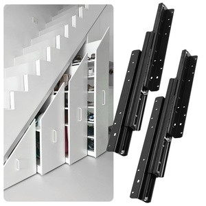 Undermount nhiệm vụ nặng nề ngăn kéo Slide núi dưới dưới dưới cầu thang Tủ glides giấu kéo ra lưu trữ đựng thức ăn tủ quần áo kệ - Product Image 1