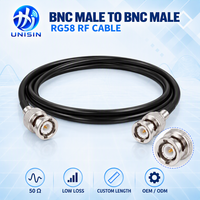 Câble coaxial BNC mâle vers BNC mâle RG58 50 Ohm marron/noir 0-3GHz, câble de raccordement RF pour radioamateur, antenne, câble de test