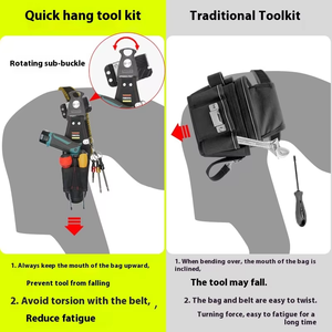Bolsa de Cintura de Fijación Rápida para Destornillador Eléctrico, Herramienta Giratoria Especial para Reparaciones de Baja Corriente, Bolsas y Estuches para Fines Especiales - Product Image 4