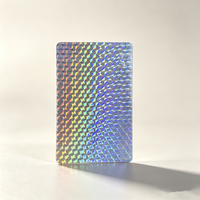 Kartu Nama Bisnis Holografik Pelangi Warna-warni Kustom Pribadi, Foil Laser Tahan Air Teknologi NFC 13.56 MHz Kartu Koleksi