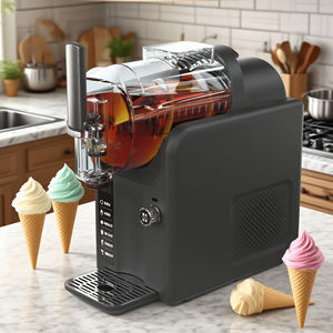 ماكينة سلاش تجارية بخزان واحد سعة 10 لتر للمشروبات المثلجة والسموذي والميلك شيك، صانعة سلاش بتبريد تلقائي - Product Image 1