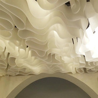 Papier de plafond texturé translucide ondulé français pour décoration intérieure de baldaquin, sur mesure