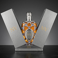 Boîte de parfum en verre mat avec logo personnalisé de luxe, 50 ml, 75 ml, emballage cosmétique en verre transparent de haute qualité, fournisseur d'usine OEM ODM