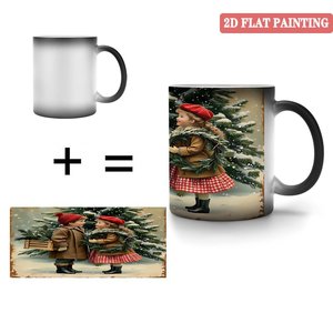 Taza que Cambia de Color, Negra Esmerilada, 11oz, Cerámica, para Impresión, para Fiestas y Vajilla - Product Image 4