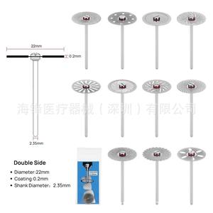 Disque de découpe diamanté OEM pour dentisterie, 19,1 mm, tête cylindrique, alimenté par turbine, couleur argent, pour usage adulte - Product Image 2