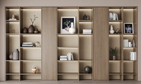 Étagère de bibliothèque moderne en mélamine de luxe, grande capacité, pour le salon, la chambre, l'appartement, la maison, la bibliothèque