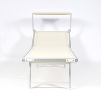 Chaises longues modernes légères en aluminium Chaise longue de jardin pliable pour la plage Chaise longue de piscine et lit longues