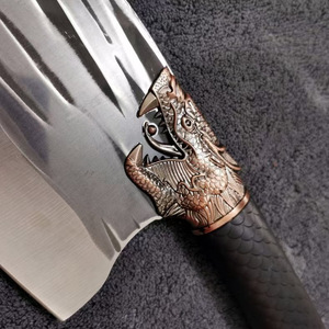 Longquan cleaver, household chopping <b>knife</b>, chef's <b>knife</b>, <b>bone</b>-chopping <b>knife</b>, chef's <b>knife</b>, forged dragon pattern slicing - Product Image 3
