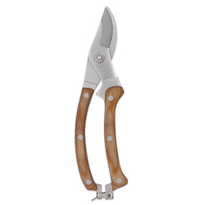 Sécateur de jardinage et de bonsaï en acier inoxydable 18 mm avec manche en bois, outil manuel robuste pour l'aménagement paysager - Product Image 4